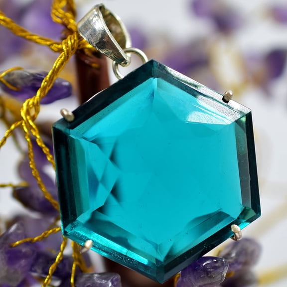 Natural Blue Topaz Pendant Fancy Shape 118.90 Ct Loose Gemstone CERTIFIED