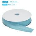 thumbnail image 2 of Velvet Ribbon Single Face Spool Silky Velvet Fabric for Bouquets DIY Crafts Gift Wrapping Wedding Party Sky Blue_1 1/2 Inch x 10 Yard, 2 of 5