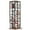 Brown, variant on Homieasy Rotating Bookshelf, Corner Bookshelf, 360 Display Wood Spinning Bookshelf, Floor Standing Bookcase Narrow Shelf Revolving Organizer Storage Rack for Small Space, White
