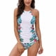 thumbnail image 1 of Gibobby Traje de baño sexy de una pieza Trajes de baño divididos para mujer Trajes de baño de dos piezas Conjunto de bikini de talle con parte superior d(Blanco,XL), 1 of 4