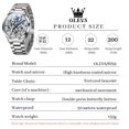 thumbnail image 6 of OLEVS Skeleton Watches for Men Luxury Dress Automatic Self Winding Mechanical Gold Plated Stainless Steel Waterproof Luminous Business Men Wrist Watch Reloj Para Hombre, 6 of 15