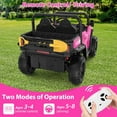 thumbnail image 3 of Bingirl 24V Ride on Dump Truck,24V Ride on Car with Remote Control,Electric Dump Bed and Extra Shovel,Ride on Tractors Car with Music Player Key Start pink, 3 of 8