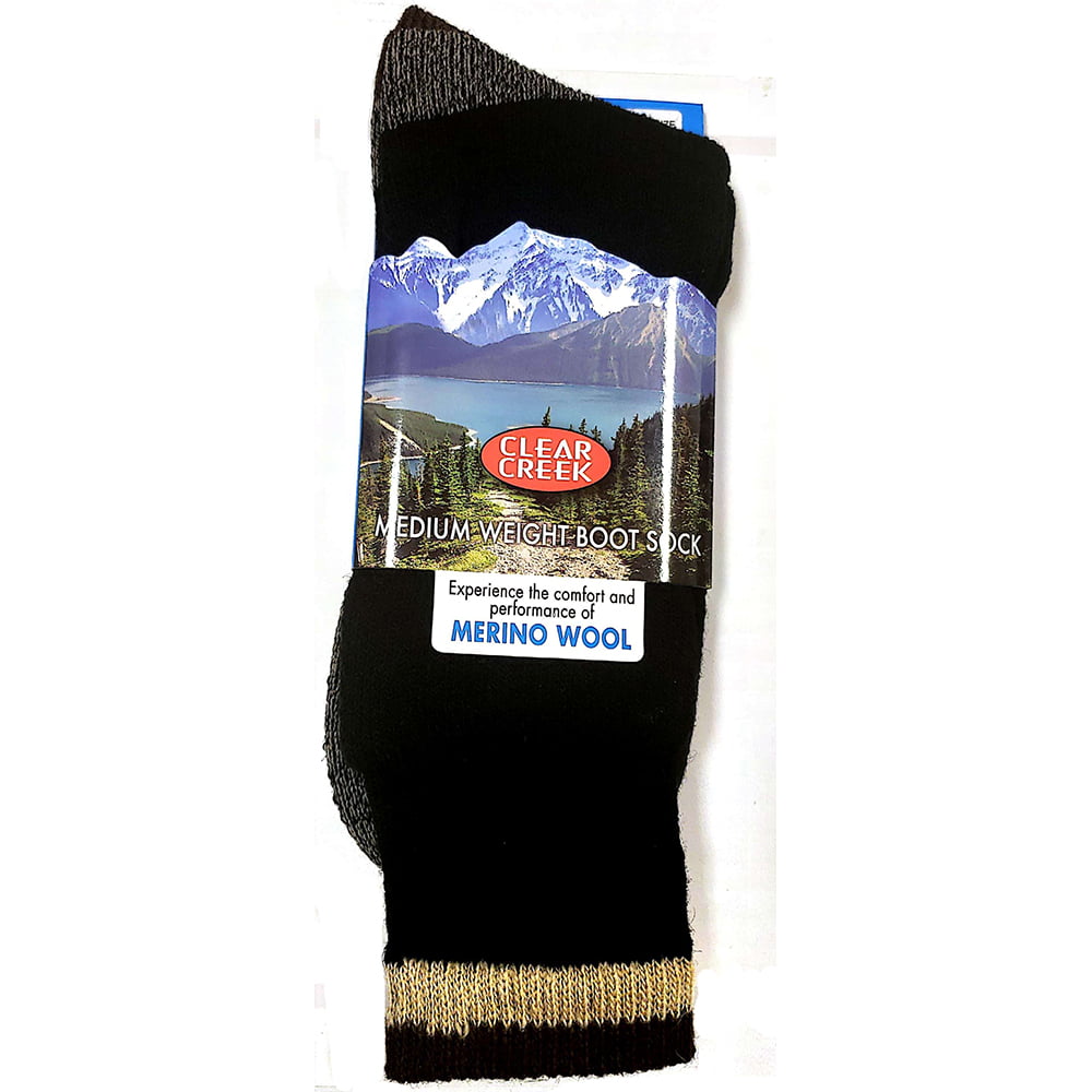 Gold Medal International Clear Creek Wool Thermal Sock Black Mens CC ...