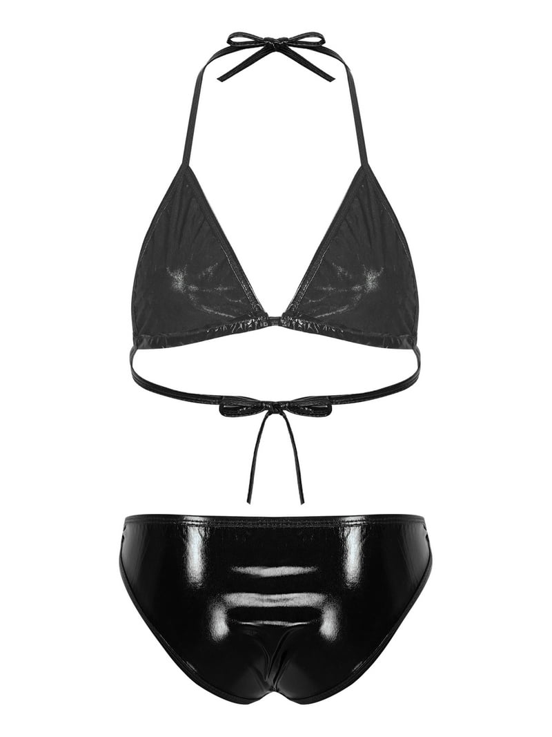 CHICTRY Womens Metallic Two Piece Bikini Set Pool Party Vacation