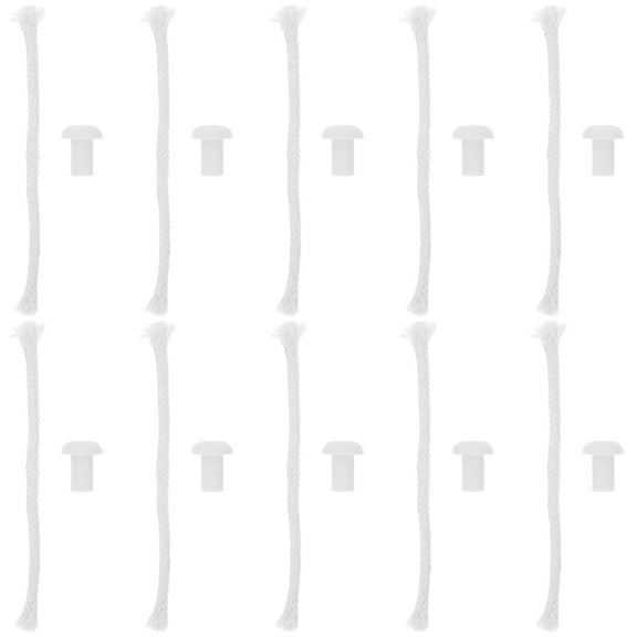 FRCOLOR 10 Sets Lamp Wick Cotton Oil Lamp Wick Replacement Wick Tiki Torch Wick Oil Lamp Wick Lamp Wicks and Holder Set for Torch Wine Bottle Oil Candle