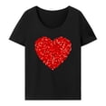 thumbnail image 3 of Camiseta de Mujer con Cuello Redondo, Corte Regular, Streetwear, Camiseta Básica Moderna para Salidas L, 3 of 9