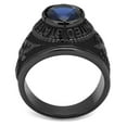 thumbnail image 4 of US Air Force Ring for Men and Women Unisex Stainless Steel Military Patriotic Ring in Black with Blue Stone Sapphire, 4 of 7