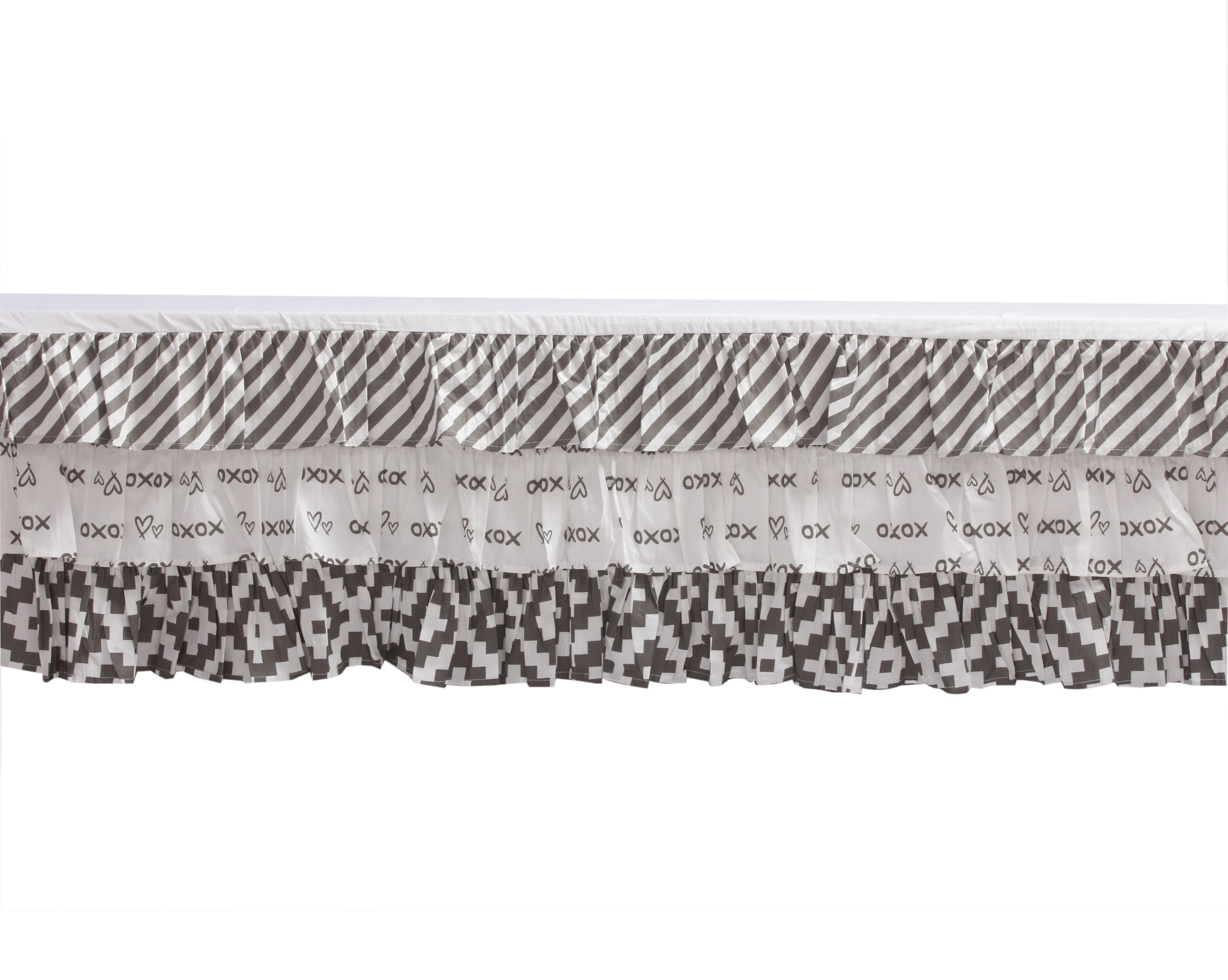 Bacati - Love Aztec 3-Piece Crib Bedding Set - Grey/Mint Unisex