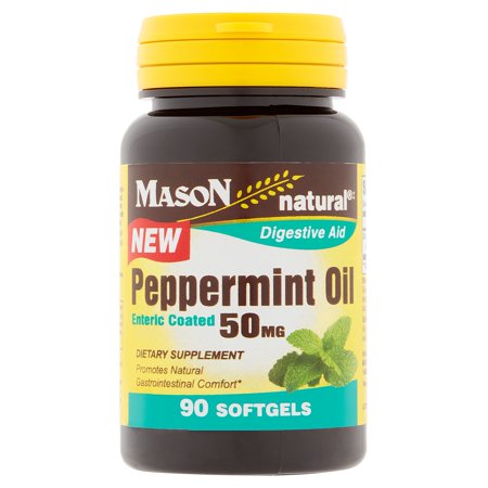 Mason Natural Digestive Aid Peppermint Oil Softgels, 50 mg, 90 count