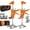 Orange-39, variant on Labor Saving Arm Jack 2 Pack, 15.5 Inch Stainless Steel Furniture Lifts with Handbag, Heavy Duty Lifter Tool for Cabinets, Flooring & Windows