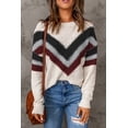 thumbnail image 2 of ABPHQTO Jersey de mujer con hombros caídos y rayas en zig zag negro, 2 of 5