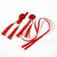 thumbnail image 4 of Borla Larga con , Conjunto de Pendientes Colgantes, Conjunto de Pasador de cabellero de Cosplay Chino de Flores rojo Salvador Pinza de pelo chino antiguo, 4 of 10