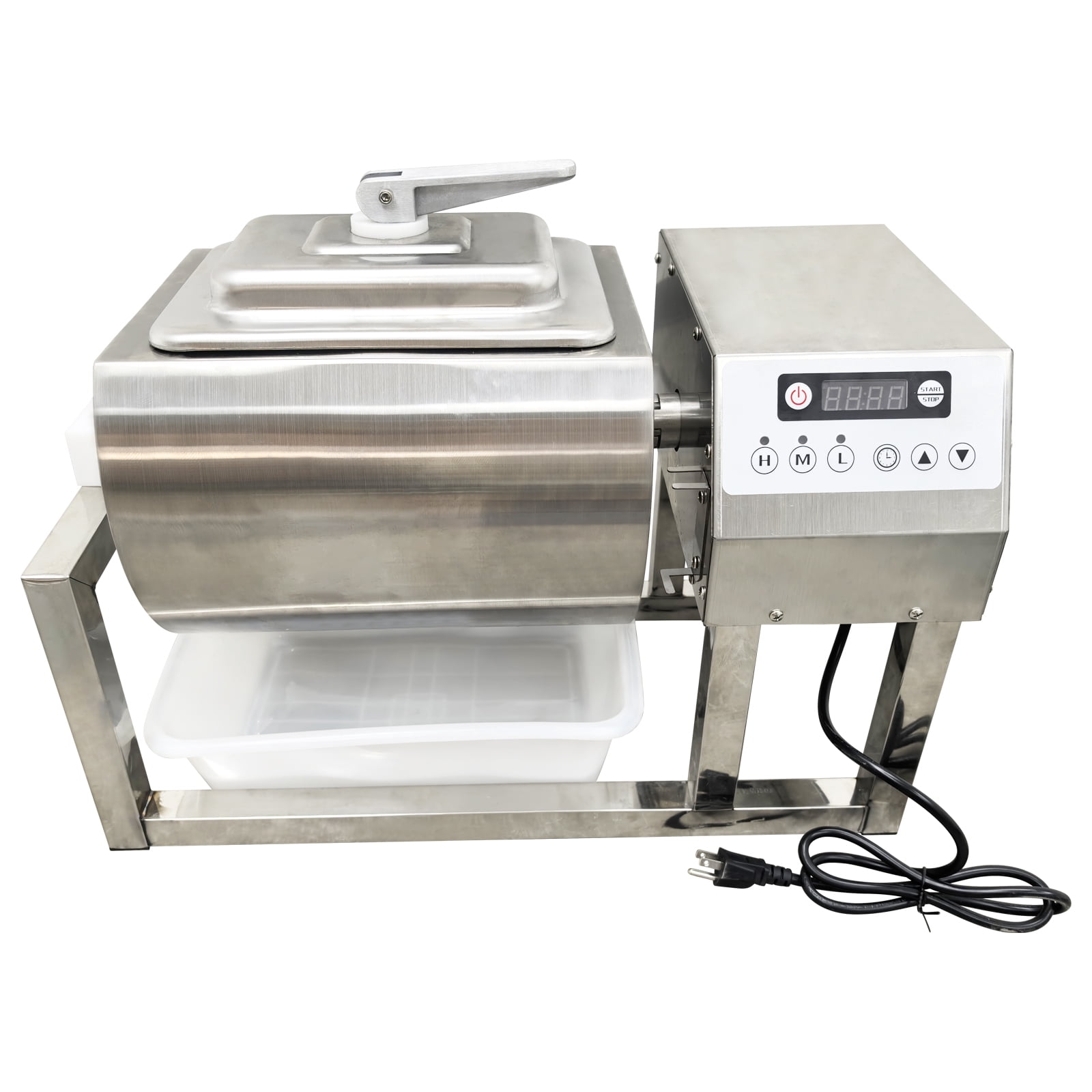 15L Circular Meat Vegetable Tumbler Marinator Rotatable Marinating Machine Stainless Steel