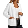 thumbnail image 5 of Enjoytime Lightweight Jacket Women Long Sleeve Button Down Coat Fall Fashion Work Business Casual Plus Size Outerwear with Pockets, 5 of 8