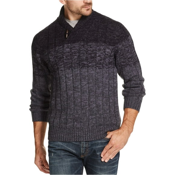 Weatherproof Mens Ombre Shawl Sweater, Blue, XX-Large
