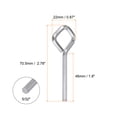 thumbnail image 2 of Uxcell 6pcs Dogging Hex Key Wrench 5/32" SAE Metal Dog Door Keys Spanner with Diamond Full Loop, Silver Tone, 2 of 5