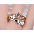 thumbnail image 5 of HeartsAndYou 3 Stone Split Shank Engagement Ring for Women 2ct Cushion Cut Moissanite 18k Rose Gold over Silver, 5 of 6