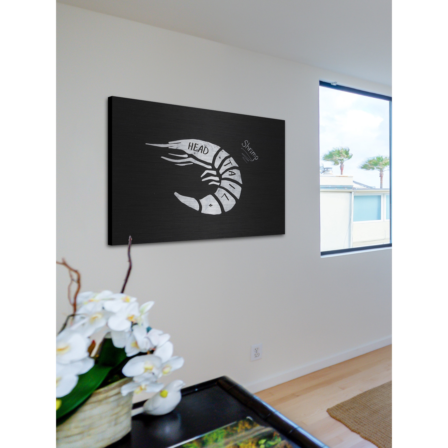 "Shrimp Formation" Painting Print on Brushed Aluminum