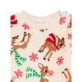 thumbnail image 6 of Christmas Rudolph Unisex Baby Print Plush Top and Pants Set, 2-Piece, Sizes Newborn-24M, 6 of 7