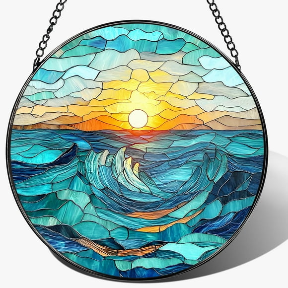 Captador de sol de playa Pauyadu para colgar en vitral, 20 cm