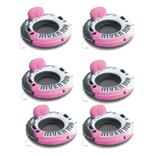 Intex River Run I Inflatable Water Lounge Tube 1-Person, Pink 58828EP (6 Pack) - Walmart.com