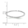 thumbnail image 5 of 14K White Gold 1.2mm Flat Satin Stackable Band Size 10, 5 of 6