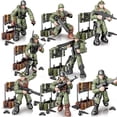 thumbnail image 5 of Soldados del ejército militar de la Segunda Guerra Mundial, soldados alemanes de la Segunda Guerra Mundial, figuras de las fuerzas especiales, MOC, bloques de construcción DIY, juguetes para niños, 5 of 5