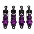 thumbnail image 2 of Amortiguador de metal de 4 piezas de 64 mm con soporte de choque para piezas de actualización de automóvil WPL RC Púrpura, 2 of 10
