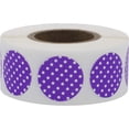 thumbnail image 2 of Purple with White Polka Dot Circle Stickers | 0.75" Inch Round | 500 Pack, 2 of 3