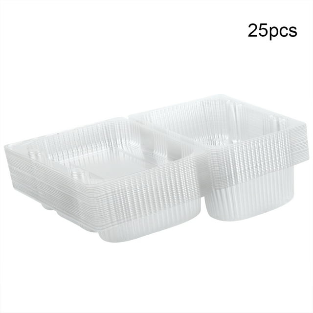 Envase desechable, caja de plástico desechable para alimentos de 25 piezas, caja desechable, durabilidad probada en el tiempo Jadeshay A