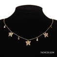 thumbnail image 4 of lionlar Collier Papillon Pendentif Multicouche Délicat Collier Ras du Cou Papillons Doré, 4 of 4