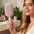 thumbnail image 2 of Retractable Cushion Massage Comb, Anti Static Self Cleaning Hair Brush for Women, Self Cleaning Air Cushion Comb with Retractable Bristles, Easy Clean Anti Static Hair Brush (3PcsMix), 2 of 5