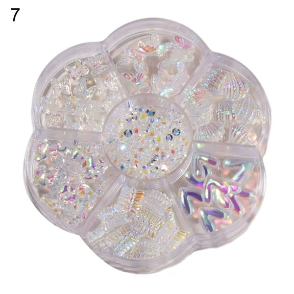 Visland 1 Box 3D Nail Stickers, Nail Decorations Bow-knot Bears Faux Pearl DIY Crafts Creative Nail Art Rhinestones Jewelry for Nail Design