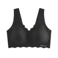 thumbnail image 3 of Bigersell Women's+sports+bras Sale Clearance Full Support Bras for Women No Underwire Bra Style B1868 V-Neck Pullover Bras Pull-On Bra Closure Big & Tall Size Padded Bras No Underwire Black L, 3 of 3