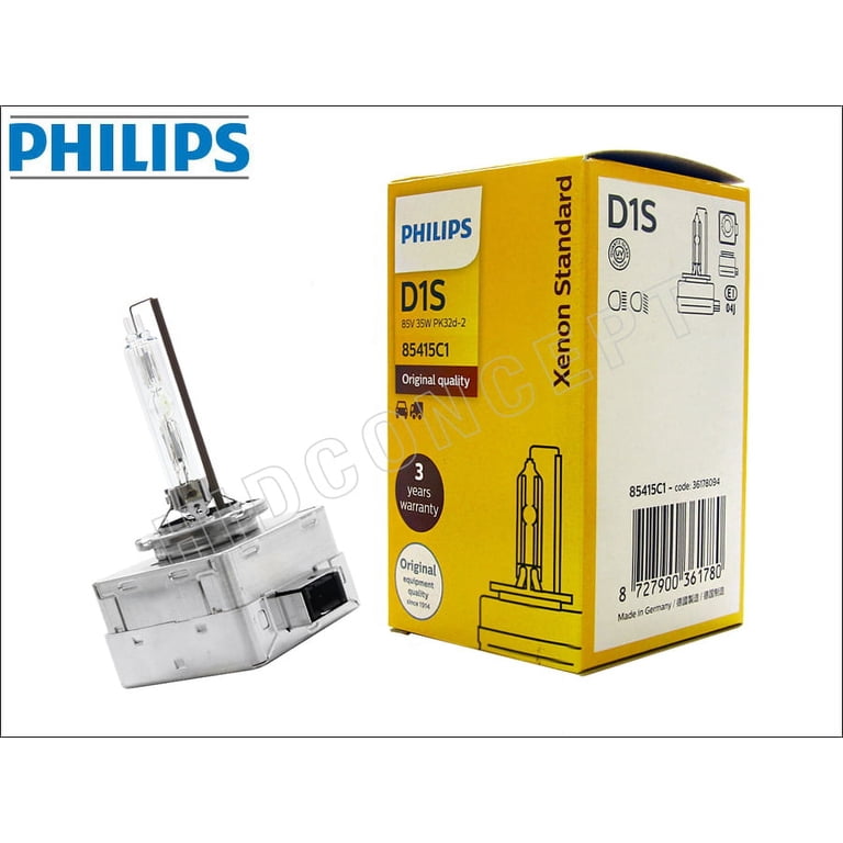 D1S: Philips 4300K Standard HID OEM Bulb with Security Label (Pack