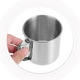 thumbnail image 6 of WRISTBIQUE Set of 4 Portable Stainless Steel Coffee Cups with Handles, Tea, Coffee & Water Drinkware, 6 of 7