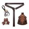 thumbnail image 1 of 5 piezas de cinturón medieval, bolsa, falda, senderismo, botella, accesorios de disfraz medieval para fiesta Marrón, 1 of 8