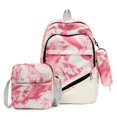 thumbnail image 2 of Juego De Mochila Con Patrón De Teñido Anudado De 3 Piezas, Mochila Escolar De Estilo Preppy Con Bandolera Y Estuche Para Lápices, 2 of 4