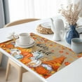 thumbnail image 3 of Thanksgiving Placemats Set of 1 Gnome Pumpkin Maple Leaf Heat Insulated Linen Place Mats, Washable Stain-Proof Table Mats for Dining Tables Holiday Decor 13x19inch, 3 of 9