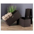 thumbnail image 4 of Folding Fabric Baskets 3-Pc Set - Torino Storage Cubes - Chocolate - Closet Organizers for Shelves, Toys, Clothes, Shoes - 23x10.2x10.2 Inches, 4 of 4