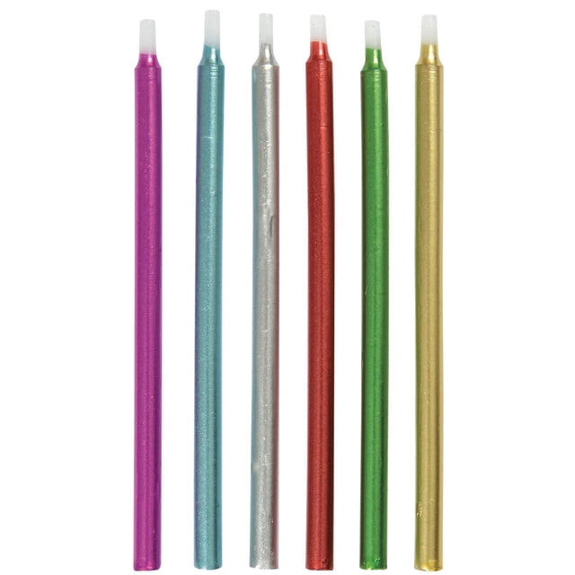Metallic Birthday Candles,12CT