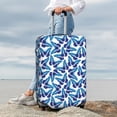 thumbnail image 7 of Pofeuu Blue Butterflies Print Luggage Suitcase Cover Protector Luggage Washable Covers Aesthetic for 18/24/28/32 inch Luggage（No luggage included）-X-Large, 7 of 7