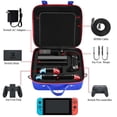 thumbnail image 1 of iVoler Estuche de almacenamiento de transporte para Nintendo Switch/Switch OLED Model, bolso de mensajero rígido de viaje portátil con forro suave para 18 juegos para consola Switch Pro Controller, 1 of 6