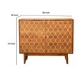 thumbnail image 2 of Nee 38 Inch 2 Door Rectangular Sideboard Console Cabinet, Natural Brown- Saltoro Sherpi, 2 of 5