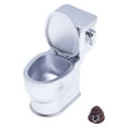thumbnail image 5 of Pink White Silver Dollhouses Toilet Miniature Plastic Model Flushing Noise Feature Realistic Bathroom Furniture Decors, 5 of 8