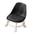 thumbnail image 4 of GUOOL Low Height Rolling Stool with Back 360 degree Rotating Small Roller Stool Comfortable Black, 4 of 9