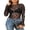 Charcoal Black, variant on Womens Mesh Tops Lace Long Sleeve Shirts Crewneck Slim Fitted Outfits See Through Blouses Charcoal Black Shirts