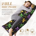 thumbnail image 5 of Lsque Mardi Gras Carnival4 Body Pillow Case Cover,Ultra-Soft Microfiber Bed Pillow Cases 20x54 inches,Elegant Bedding,Breathable Durable Pillow Cover with Envelope Closure, 5 of 8