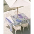 thumbnail image 3 of 54x80 Inch Outdoor Tablecloth with Umbrella Hole Zipper Rectangle Lavender Spring Rectangular Tablecloths Outside Waterproof Farmhouse Pastoral Pastel Flowers Patio Table Cloth Cover for Picnic Party, 3 of 8