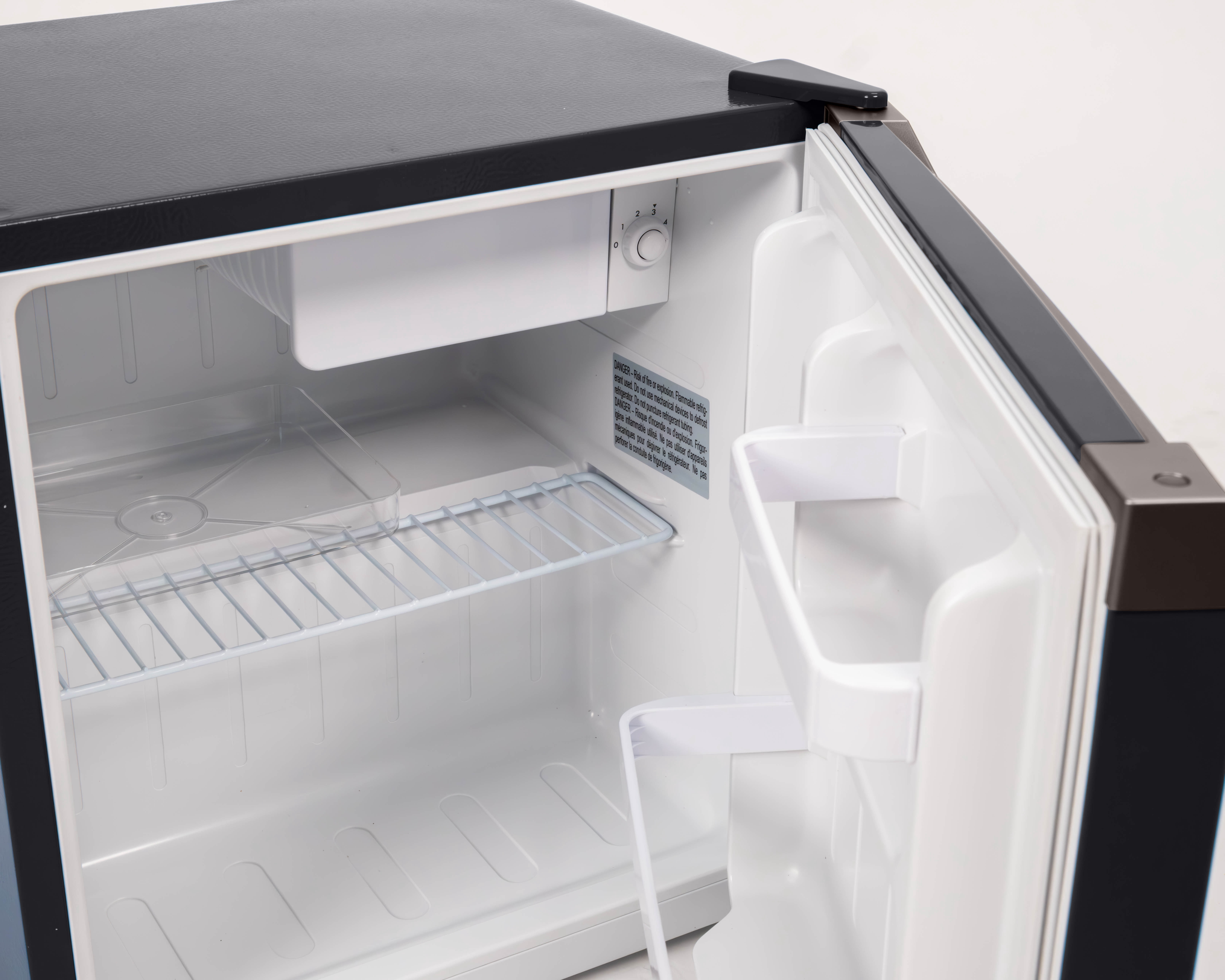 Frigidaire 1.6 Cu. ft. Compact Refrigerator with Chiller Compartment, Mini Fridge for Bedroom, Dorm, Office, Small Beverage Refrigerator, Slate